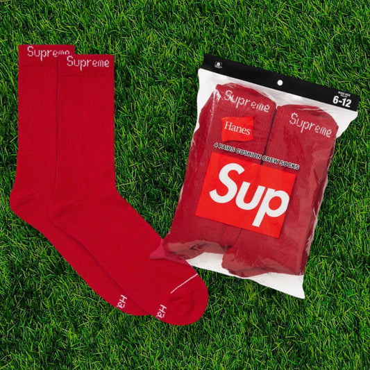 SUPREME X HANES CREW SOCKS 🧦